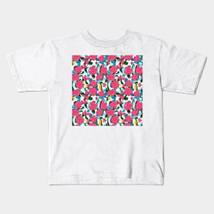 Flower Pattern - Spring Beautiful Flowers Kids T-Shirt